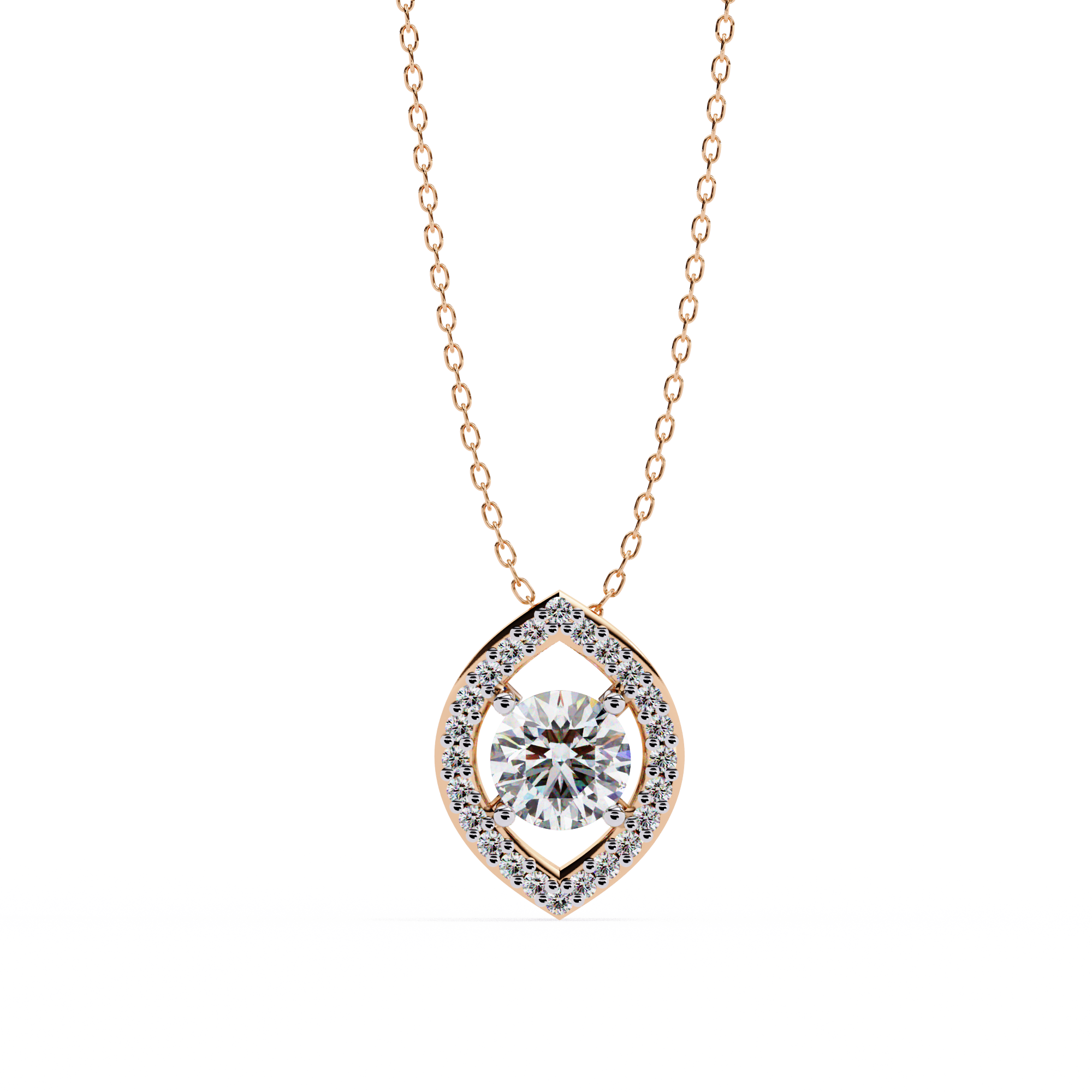 Solitairekart 0.56ct Natural Diamond Pendant-H Color, VS1  Clarity